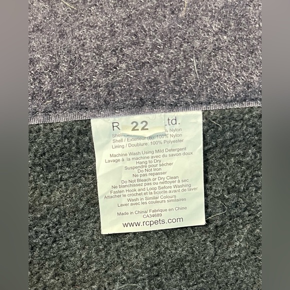 RC Dog Cobalt Blue & Black Jacket, Size 22, Dog Coats - Picture 7 of 7